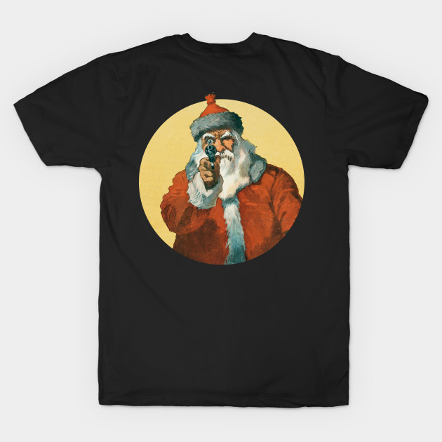 Vintage Angry Santa with Gun by Geoji 